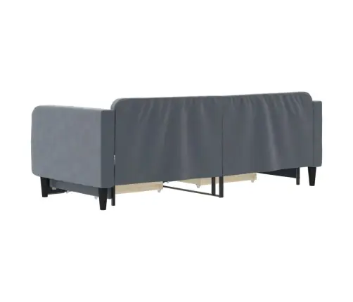 Gulta Ar Atvilktnēm, Bez Matrača, Tumši Pelēks, 90X200 Cm Vidaxl