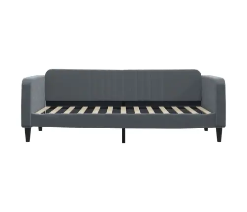 Lova Su Ištraukiama Dalimi/Stalčiais, Pilka, 100X200cm Aksomas