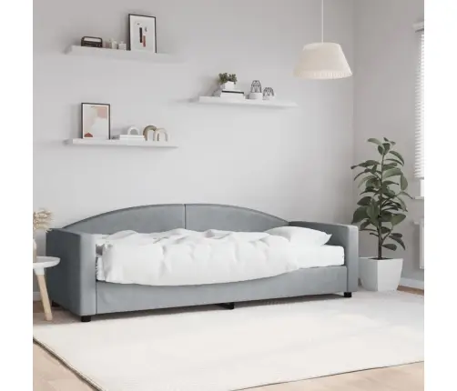 Dīvāngulta Ar Matraci, Gaiši Pelēks Audums, 80X200 Cm Vidaxl Dīvāngulta Ar Matraci, Gaiši Pelēks Audums, 80X200 Cm Vidaxl