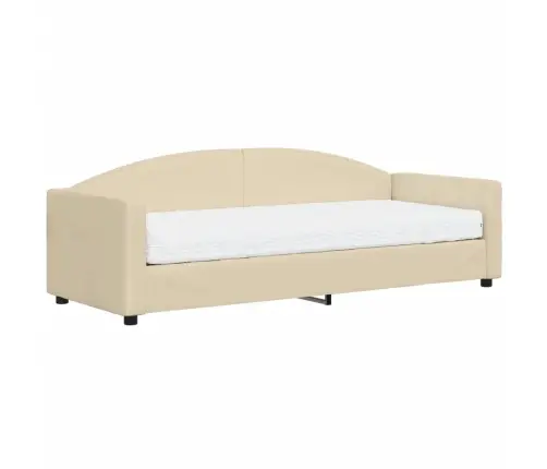 Diivanvoodi Madratsiga, Kreemjas, 80X200 cm Kangas