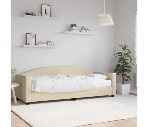 Diivanvoodi Madratsiga, Kreemjas, 80X200 cm Kangas