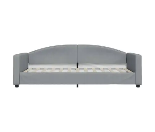 Dīvāngulta Ar Matraci, Gaiši Pelēks Audums, 90X200 Cm Vidaxl