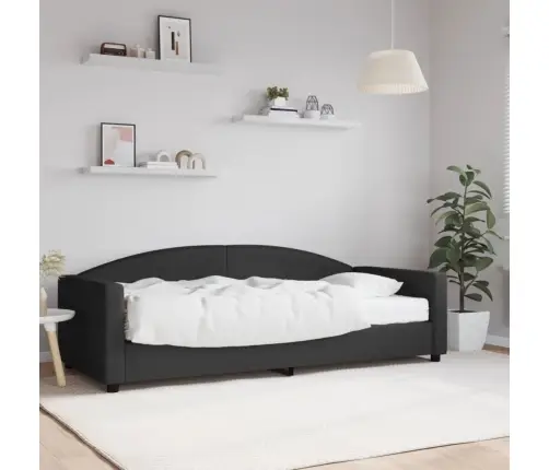 Dīvāngulta Ar Matraci, Melns Audums, 90X200 Cm Vidaxl