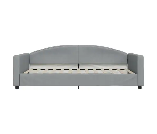 Lova Su Čiužiniu, Šviesiai Pilkos Spalvos, 100X200cm Audinys