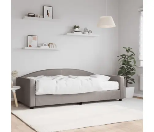 Dīvāngulta Ar Matraci, Pelēkbrūns Audums, 100X200 Cm Vidaxl