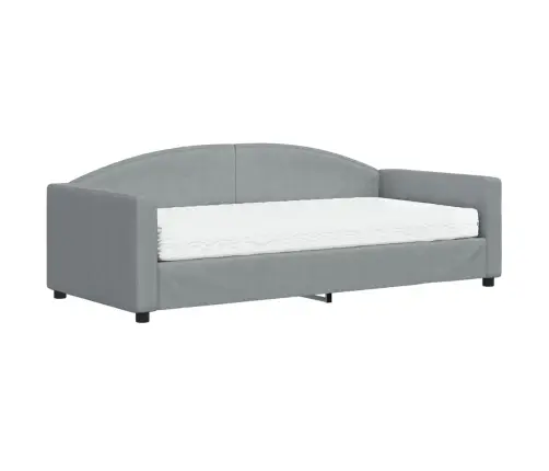 Diivanvoodi Madratsiga, Helehall, 90X190 cm Kangas