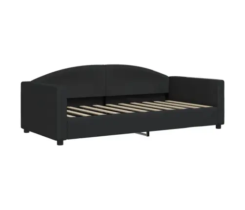 Dīvāngulta Ar Matraci, Melns Audums, 90X190 Cm Vidaxl