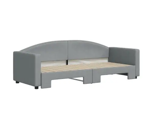 Diivanvoodi Väljatõmmatava Osaga, Helehall, 80X200 cm Kangas