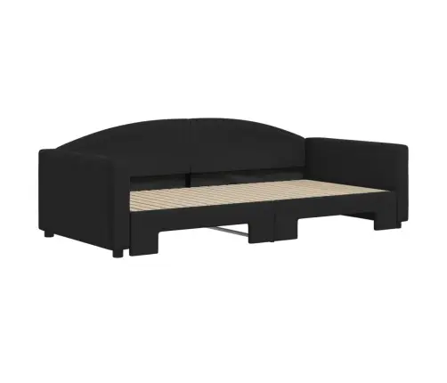 Izvelkams Dīvāns, Melns, 100X200 Cm, Audums Vidaxl