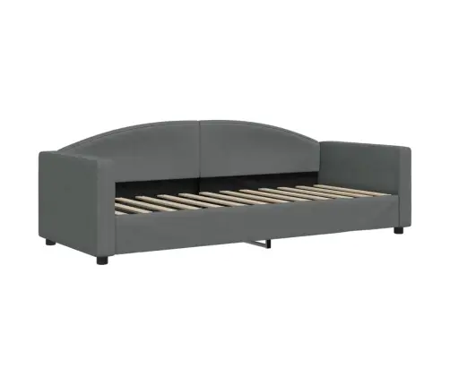 Izvelkama Dīvāngulta Ar Matraci, Tumši Pelēks Audums, 80X200 Cm Vidaxl