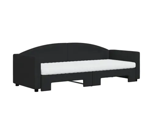 Dīvāngulta Ar Matraci, Melns Audums, 80X200 Cm Vidaxl