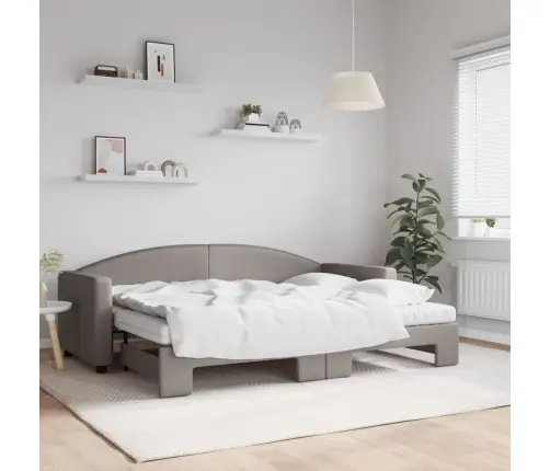 Diivanvoodi Väljatõmmatava Osaga, Pruunikas, 80X200 cm Kangas