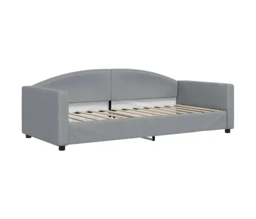 Dīvāngulta Ar Matraci, Gaiši Pelēks Audums, 90X200 Cm Vidaxl