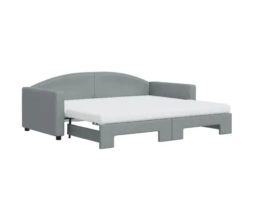 Diivanvoodi Madratsiga, Helehall, 90X190 cm Kangas