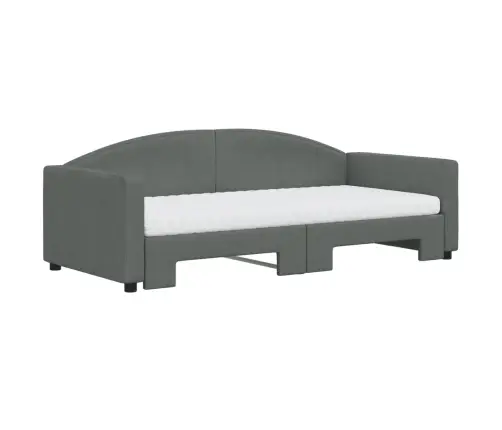 Dīvāngulta Ar Matraci, Tumši Pelēks Audums, 90X190 Cm Vidaxl