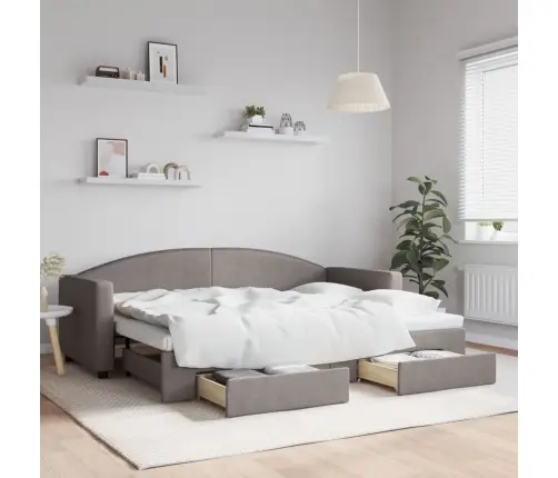 Diivanvoodi Väljatõmmatava Osaga, Pruunikas, 80X200 cm Kangas