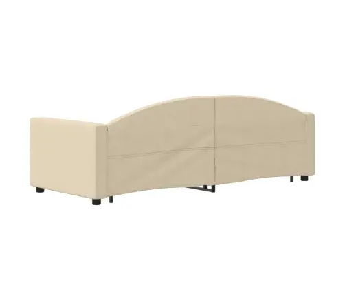 Ištraukiama Lova Su Stalčiais, Kreminė, 80X200cm Audinys