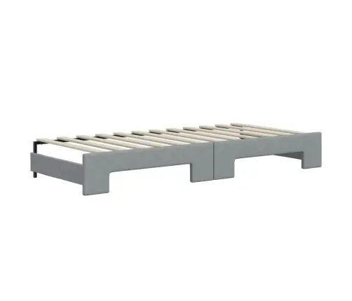 Väljatõmmatav Diivanvoodi, Helehall, 90X200 cm Kangas