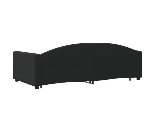 Diivanvoodi Väljatõmmatava Osaga, Must, 100X200 cm Kangas