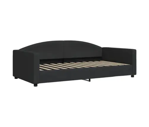 Diivanvoodi Väljatõmmatava Osaga, Must, 100X200 cm Kangas