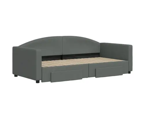 Diivanvoodi Väljatõmmatava Osaga, Tumehall, 90X190 cm Kangas