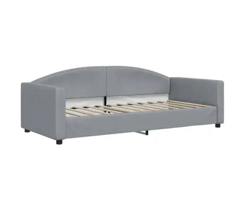 Izvelkams Dīvāns Ar Atvilktnēm, Gaiši Pelēks, 90X200 Cm, Audums Vidaxl