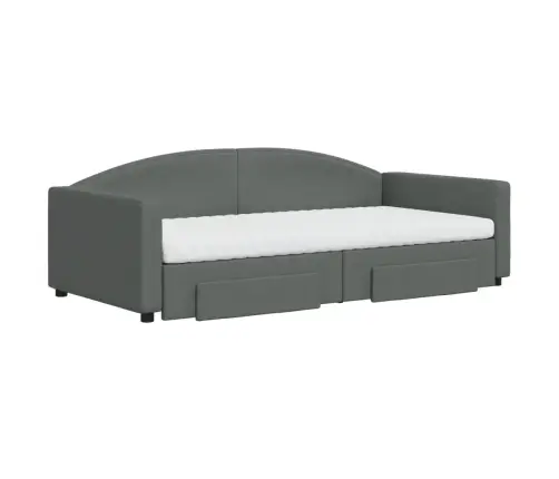 Diivanvoodi Väljatõmmatava Osaga, Tumehall, 100X200 cm Kangas