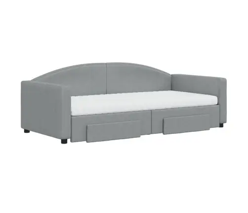 Diivanvoodi Madratsiga, Helehall, 90X190 cm Kangas