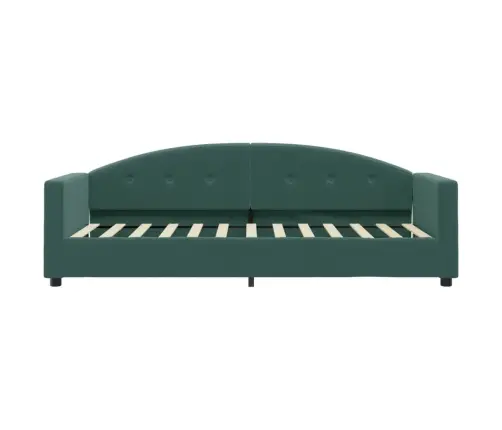 Lova Su Čiužiniu, Tamsiai Žalios Spalvos, 80X200cm Aksomas