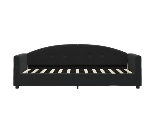 Diivanlvoodi Madratsiga, Must, 80X200 cm Samet