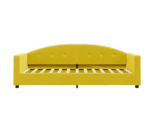 Diivanlvoodi Madratsiga, Kollane, 80X200 cm Samet