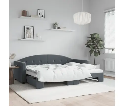 Dīvāngulta Bez Matrača, Tumši Pelēks, 80X200 Cm Vidaxl