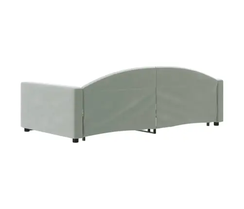 Izvelkams Dīvāns, Gaiši Pelēks, 100X200 Cm, Samts Vidaxl