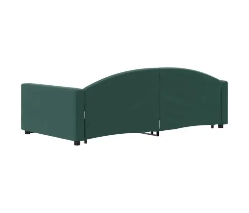 Izvelkams Dīvāns, Tumši Zaļš, 100X200 Cm, Samts Vidaxl
