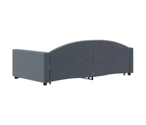 Gulta Ar Atvilktnēm, Bez Matrača, Tumši Pelēks, 90X200 Cm Vidaxl