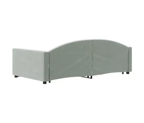 Izvelkams Dīvāns Ar Atvilktnēm, Gaiši Pelēks, 100X200 Cm, Samts Vidaxl