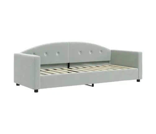 Izvelkams Dīvāns Ar Atvilktnēm, Gaiši Pelēks, 80X200 Cm, Samts Vidaxl