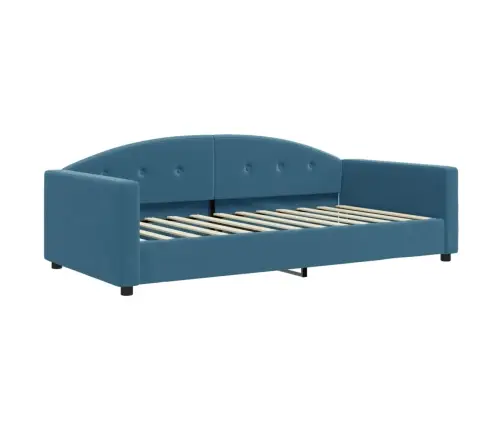 Izvelkams Dīvāns Ar Atvilktnēm, Zils, 100X200 Cm, Samts Vidaxl