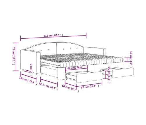 Izvelkams Dīvāns Ar Atvilktnēm, Gaiši Pelēks, 90X190 Cm, Samts Vidaxl