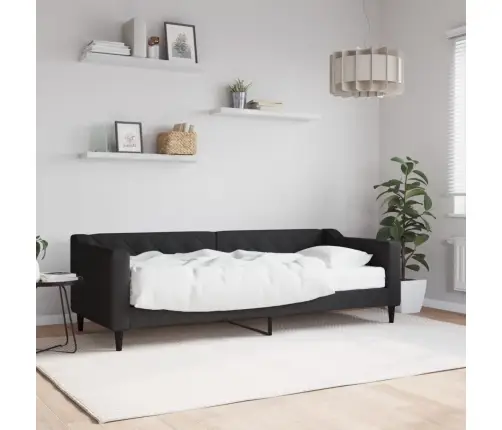 Dīvāngulta Ar Matraci, Melns Audums, 80X200 Cm Vidaxl