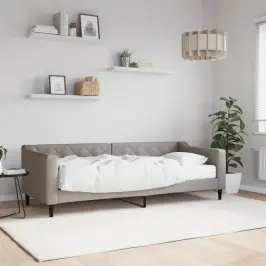 Dīvāngulta Ar Matraci, Pelēkbrūns Audums, 80X200 Cm Vidaxl