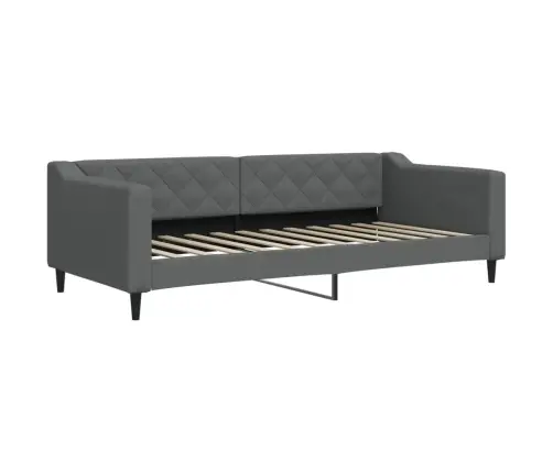 Dīvāngulta Ar Matraci, Tumši Pelēks Audums, 90X200 Cm Vidaxl Dīvāngulta Ar Matraci, Tumši Pelēks Audums, 90X200 Cm Vidaxl