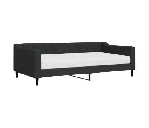 Diivanvoodi Madratsiga, Must, 100X200 cm Kangas