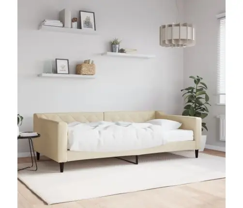 Diivanvoodi Madratsiga, Kreemjas, 100X200 cm Kangas