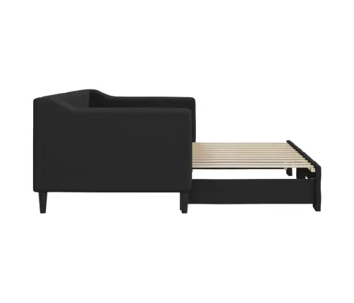 Izvelkams Dīvāns, Melns, 80X200 Cm, Audums Vidaxl