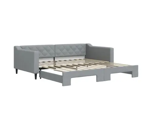 Izvelkams Dīvāns, Gaiši Pelēks, 100X200 Cm, Audums Vidaxl