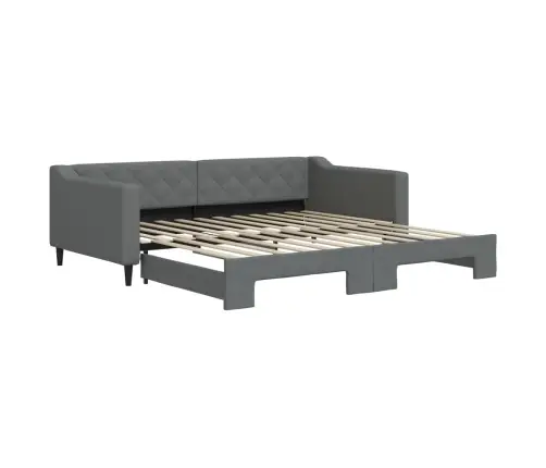 Dīvāngulta Bez Matrača, Tumši Pelēks, 100X200 Cm Vidaxl