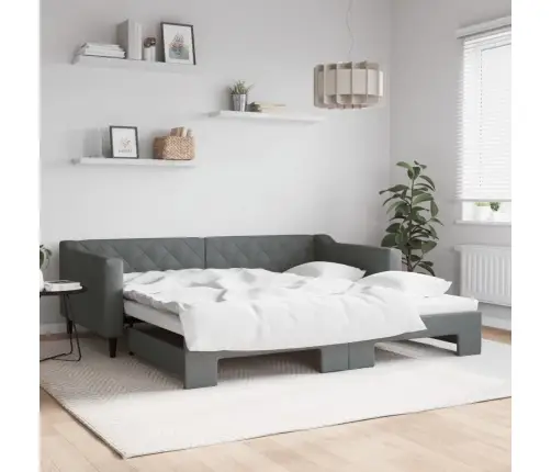 Dīvāngulta Bez Matrača, Tumši Pelēks, 100X200 Cm Vidaxl