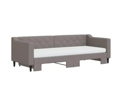 Dīvāngulta Ar Matraci, Pelēkbrūns Audums, 80X200 Cm Vidaxl