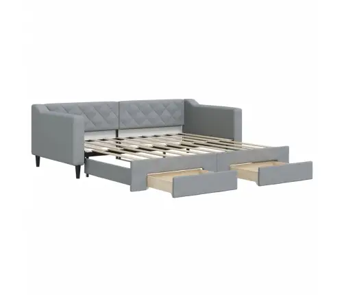 Diivanvoodi Madratsiga, Helehall, 90X190 cm Kangas